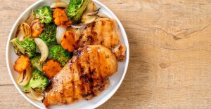 Griled-chicken-breast-steak-with-vegetable